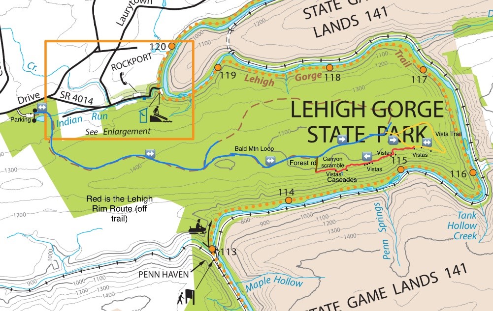 lehigh gorge state park map